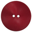 Italian Red Textured Wave Button - 64L/40.5mm
