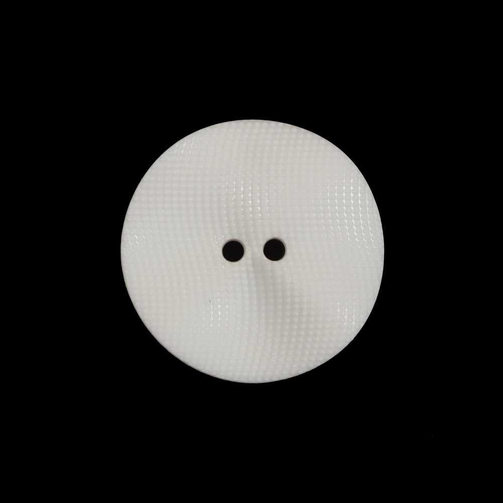 Italian Ivory Textured Wave Button - 36L/23mm