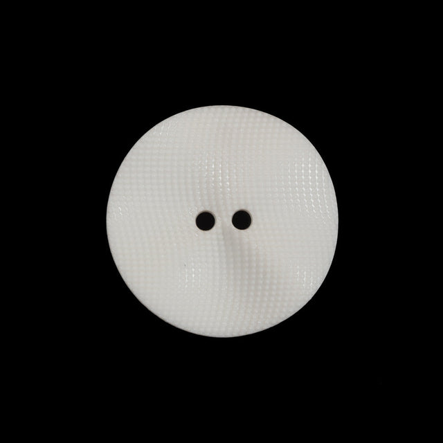 Italian Ivory Textured Wave Button - 36L/23mm