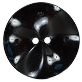 Italian Black Textured Wave Button - 64L/40.5mm