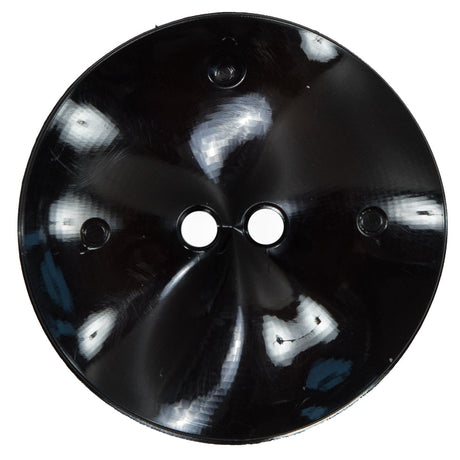 Italian Black Textured Wave Button - 64L/40.5mm