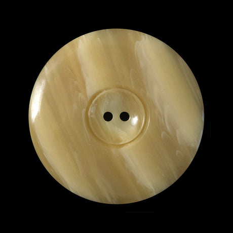 Italian Beige Striated Plastic Button - 48L/30.5mm