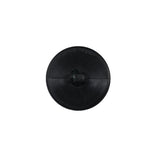 Italian Black Textured Plastic Button - 24L/15mm