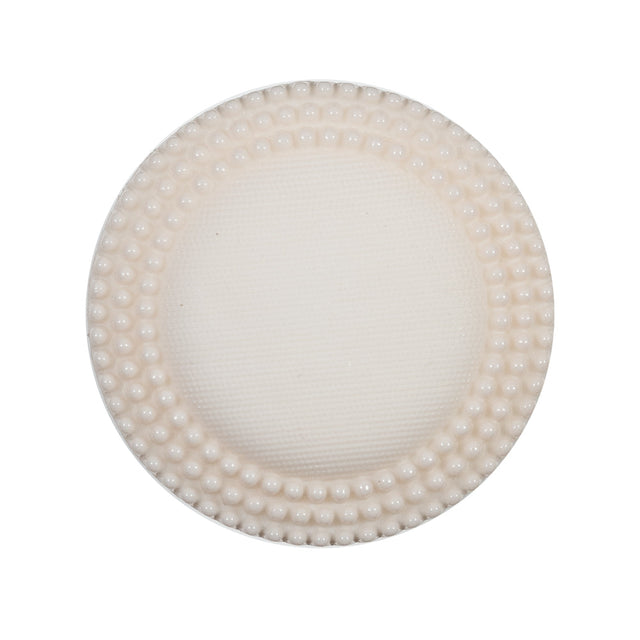 Italian Beige Textured Plastic Button - 44L/28mm
