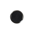 Italian Black and Silver Plastic Shank Back Button - 24L/15mm