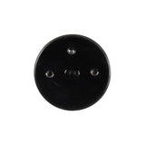 Italian Black and Silver Plastic Shank Back Button - 36L/23mm