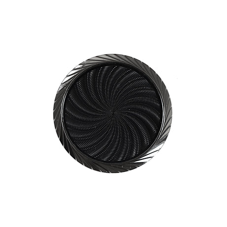Italian Black and Silver Plastic Shank Back Button - 36L/23mm