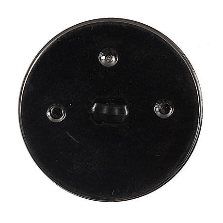 Italian Black and Silver Plastic Shank Back Button - 54L/34mm