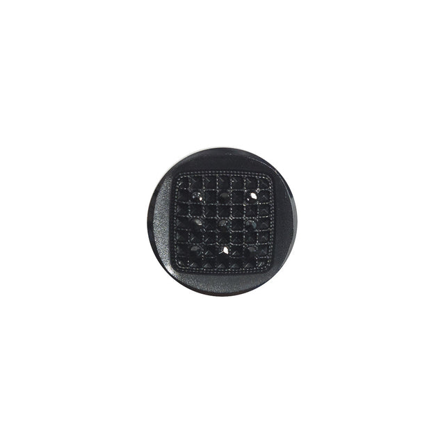 Italian Black Shank Back Plastic Button - 20L/12.5mm