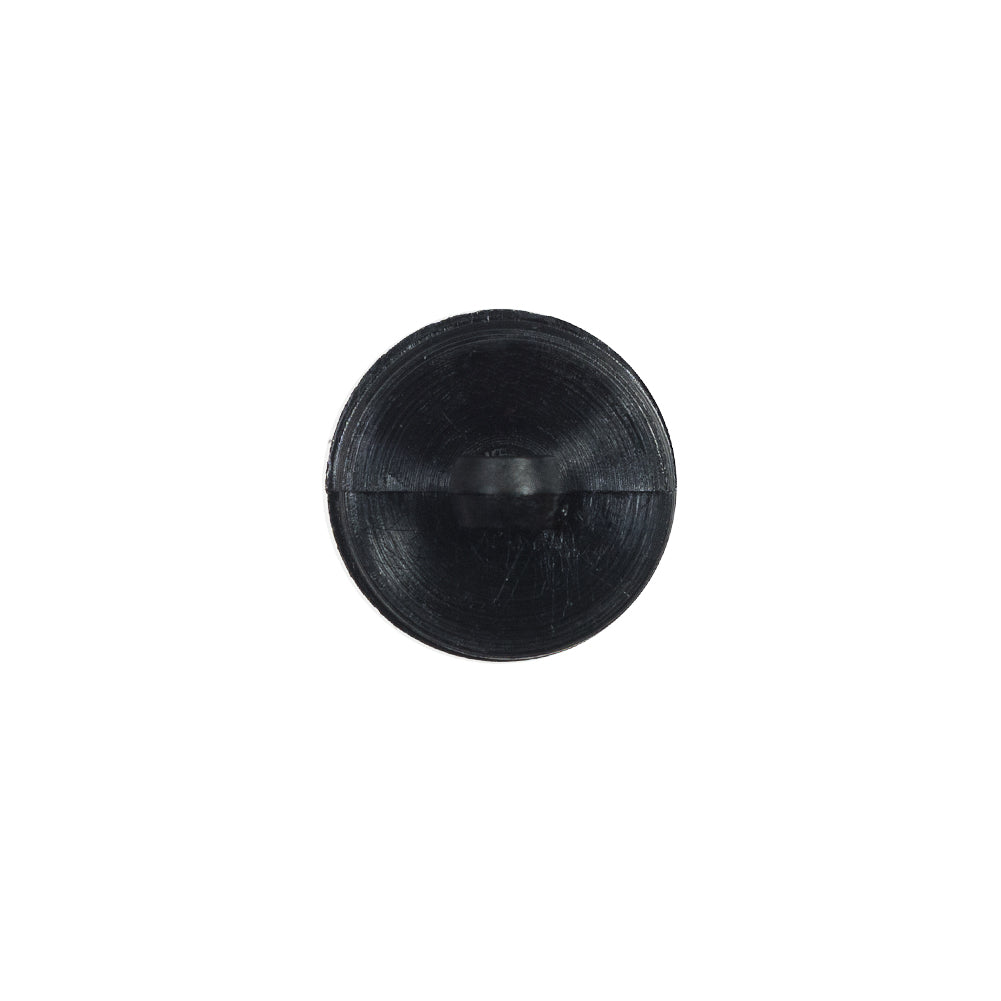 Italian Black Shank Back Plastic Button - 24L/15mm