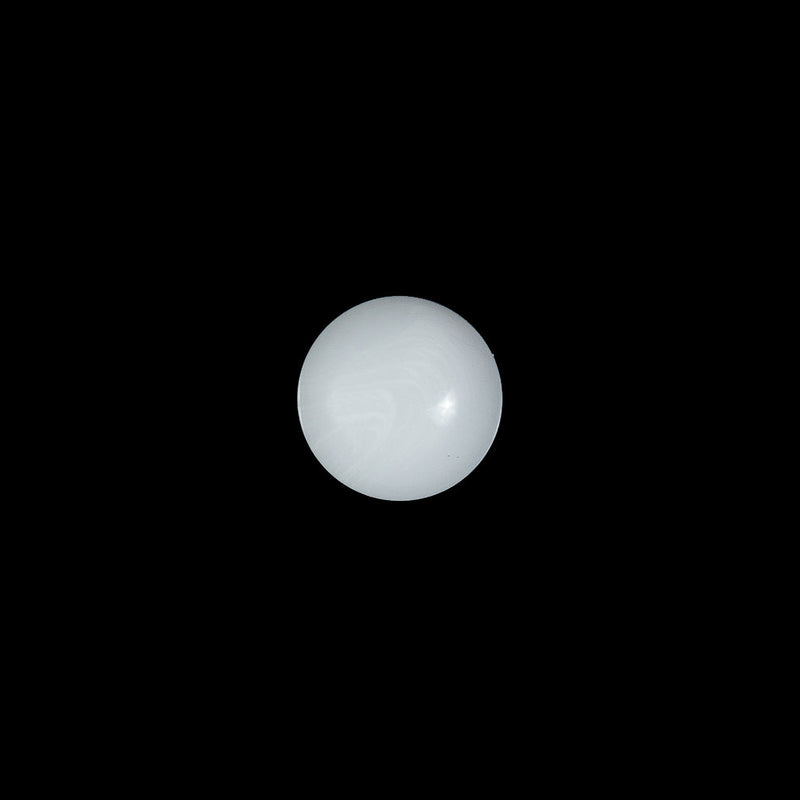Italian White Shank Glossy Back Button - 16L/10mm