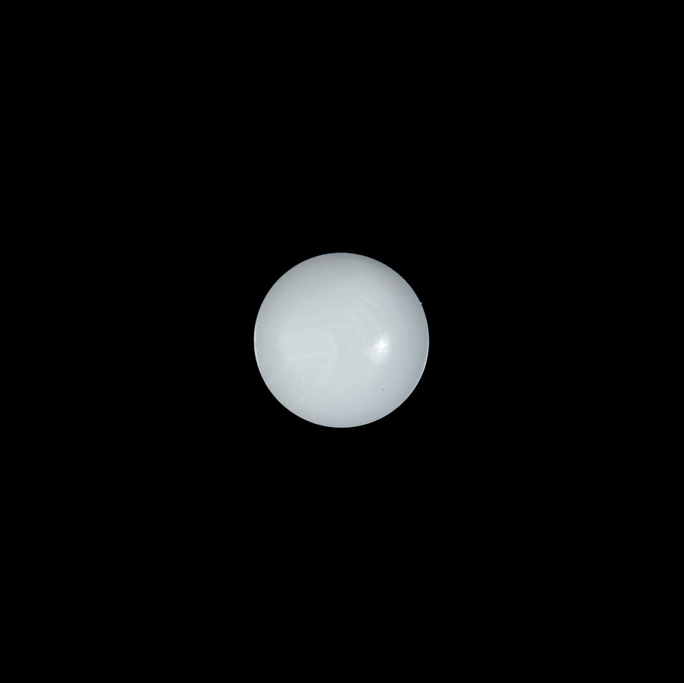Italian White Shank Glossy Back Button - 16L/10mm