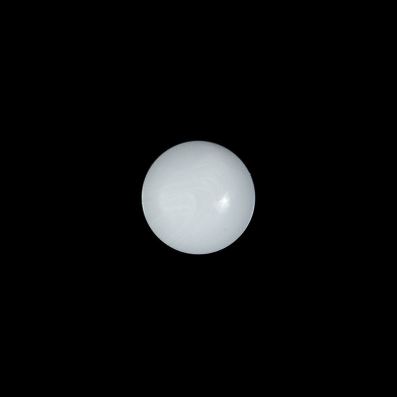 Italian White Glossy Shank Back Button - 18L/11.5mm