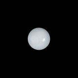 Italian White Glossy Shank Back Button - 18L/11.5mm