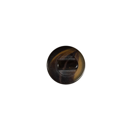 Italian Brown Glossy Shank Back Button - 18L/11.5mm