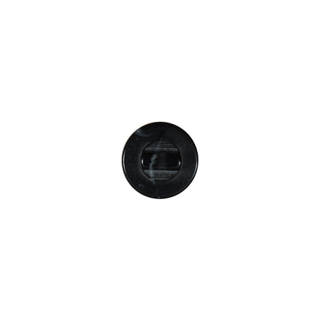 Italian Black Glossy Shank Back Button - 14L/9mm