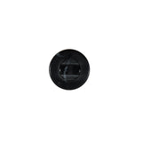 Italian Black Glossy Shank Back Button - 18L/11.5mm