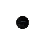 Italian Black Glossy Shank Back Button - 18L/11.5mm