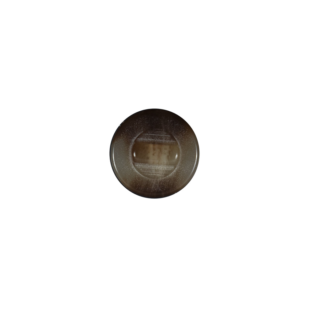 Italian Light Brown Glossy Shank Back Button - 18L/11.5mm