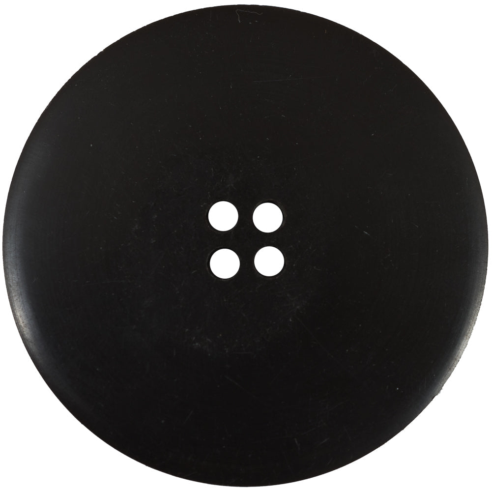Italian Black and Brown 4-Hole Plastic Button - 90L/57mm