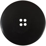 Italian Black and Brown 4-Hole Plastic Button - 90L/57mm