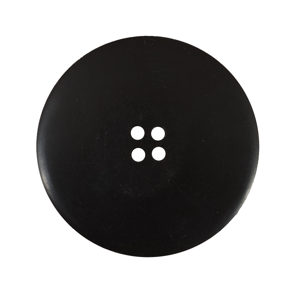 Italian Black and Brown 4-Hole Plastic Button - 48L/30.5mm