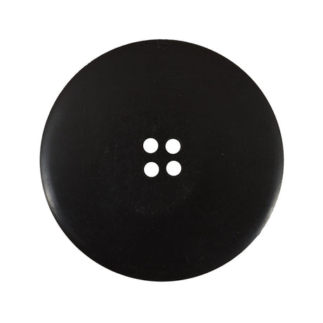 Italian Black and Brown 4-Hole Plastic Button - 48L/30.5mm