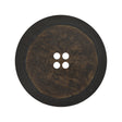 Italian Black and Brown 4-Hole Plastic Button - 48L/30.5mm
