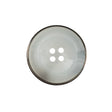 Italian Gray Metal Rimmed Plastic Button - 36L/23mm