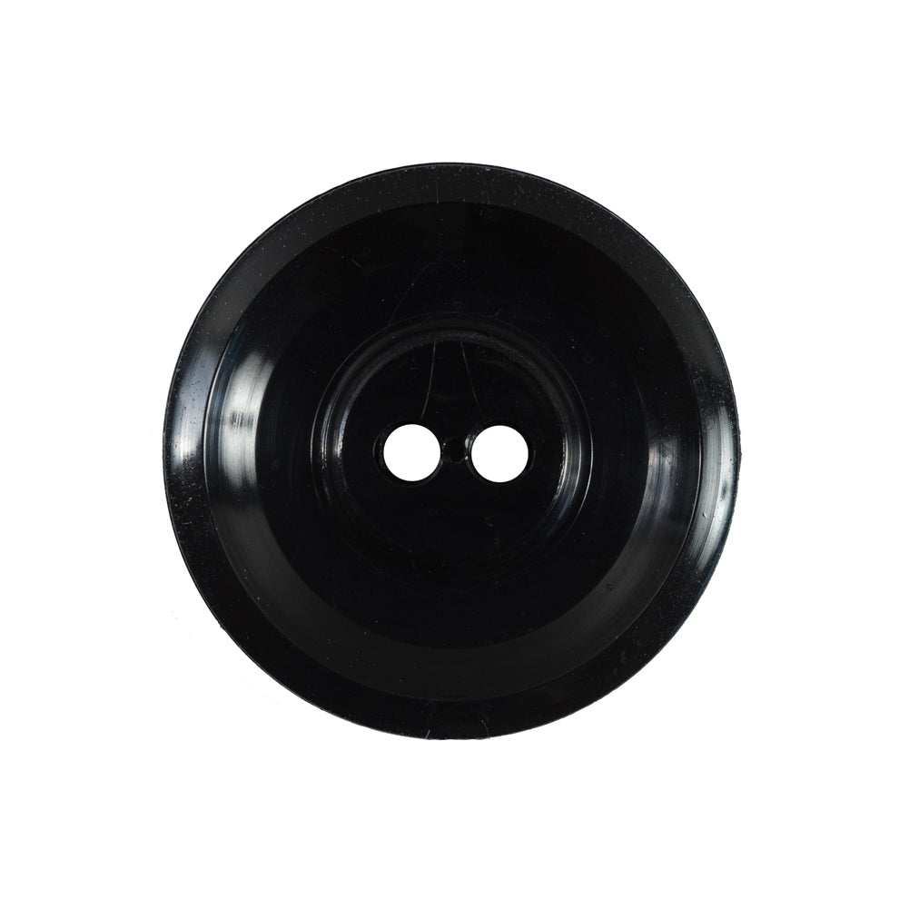 Italian Black and Gray Geometric 2-Hole Button - 40L/25.5mm