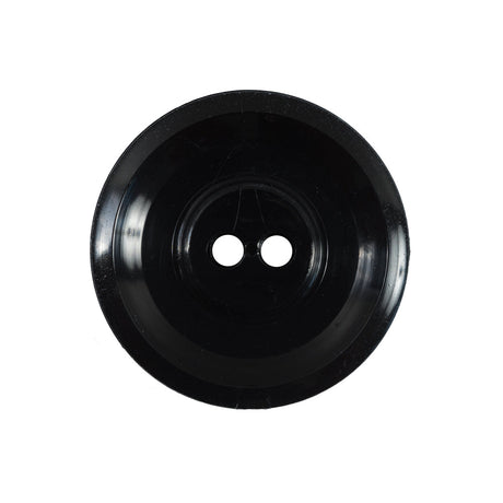 Italian Black and Gray Geometric 2-Hole Button - 40L/25.5mm