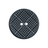Italian Black and Gray Geometric 2-Hole Button - 40L/25.5mm