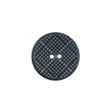 Italian Black and Gray Geometric 2-Hole Button - 32L/20mm
