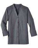 Women's Crown Collection Stretch Pinpoint Chambray Three-Quarter Sleeve Shirt