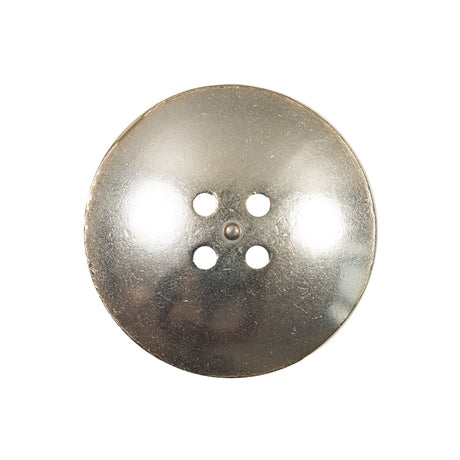 Italian White and Gold Metal 4-Hole Button - 40L/25.5mm