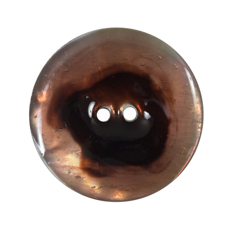 Italian Orange 2-Hole Shell Button - 44L/28mm
