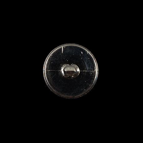 Italian Silver Chrome Plated Plastic Button - 24L/15mm