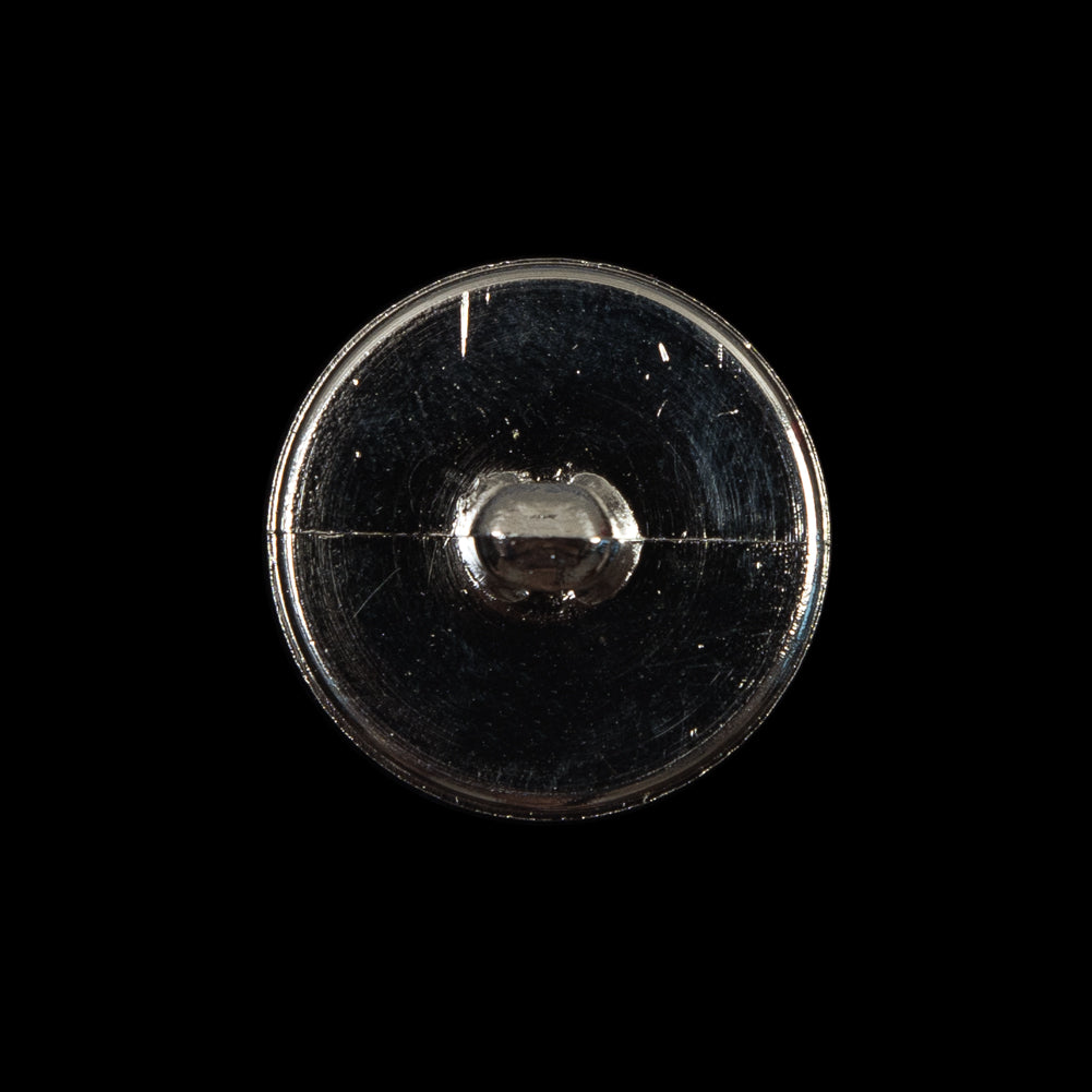 Italian Silver Chrome Plated Plastic Button - 36L/23mm