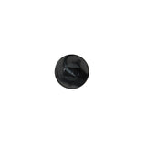Italian Black Matte Shank Back Button - 14L/9mm