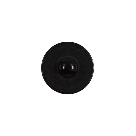 Italian Black Plastic Shank Back Button - 24L/15mm