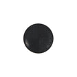 Italian Black Plastic Shank Back Button - 24L/15mm
