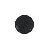 Italian Black Plastic Shank Back Button - 24L/15mm