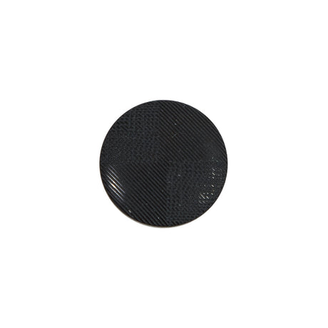 Italian Black Plastic Shank Back Button - 24L/15mm