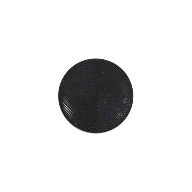 Italian Black Plastic Shank Back Button - 24L/15mm