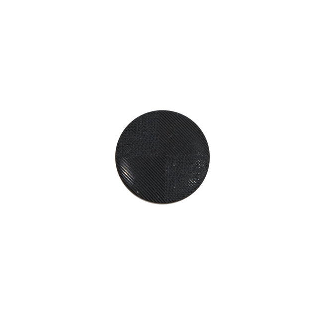 Italian Black Plastic Shank Back Button - 18L/11.5mm