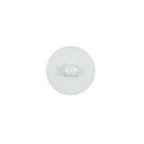 Italian White Plastic Shank Back Button - 20L/12.5mm