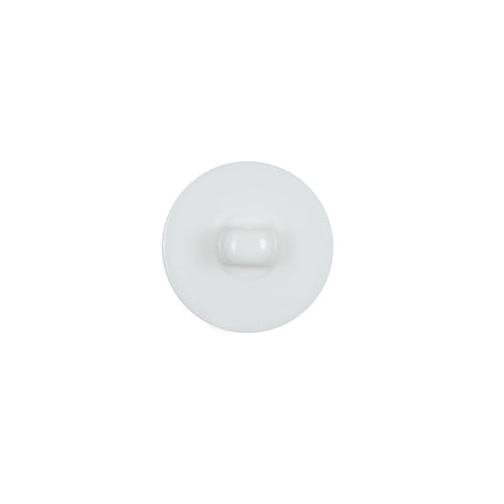 Italian White Plastic Shank Back Button - 20L/12.5mm