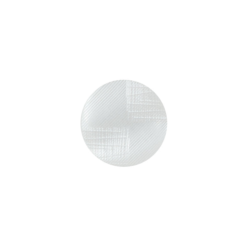 Italian White Plastic Shank Back Button - 20L/12.5mm