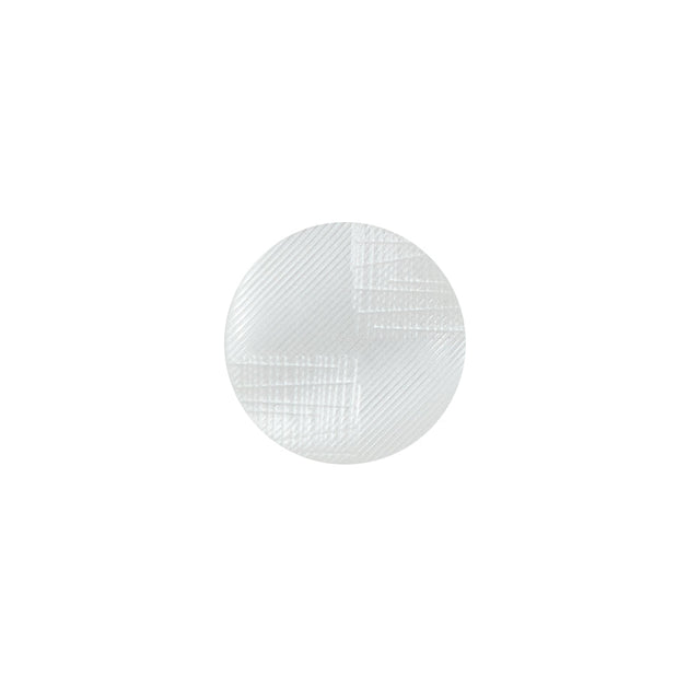Italian White Plastic Shank Back Button - 20L/12.5mm