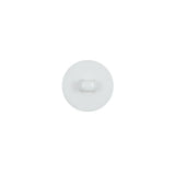 Italian White Plastic Shank Back Button - 18L/11.5mm